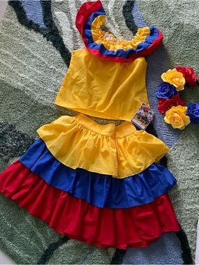 Kids HISPANIC HERITAGE 3-Piece Festive Dress